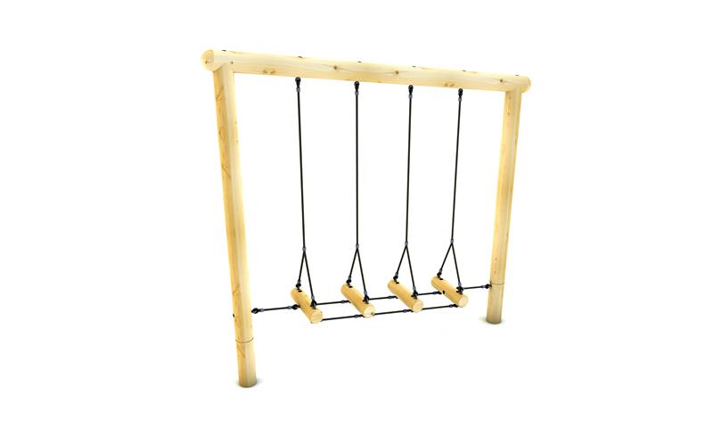 Technical render of a Inclined Swinging Log Crossing